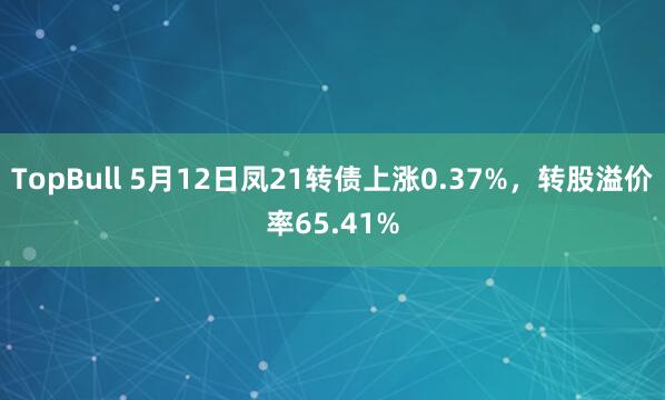 TopBull 5月12日凤21转债上涨0.37%，转股溢价率65.41%